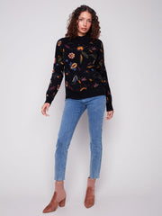Charlie B. Autumn Nights Embroidered Sweater