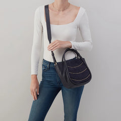 HOBO Margot Satchel- Navy Studs