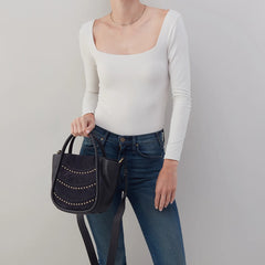 HOBO Margot Satchel- Navy Studs