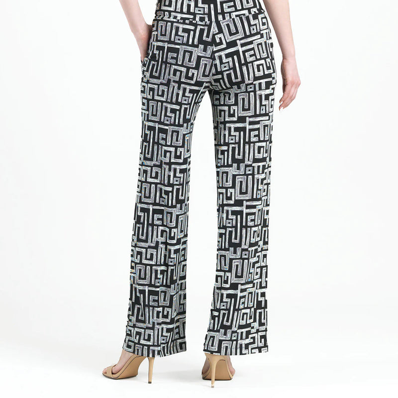 Clara Sun Woo Greek Key Wide Leg Pant