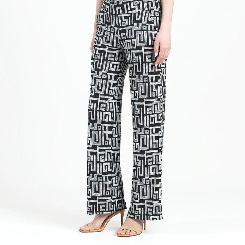 Clara Sun Woo Greek Key Wide Leg Pant