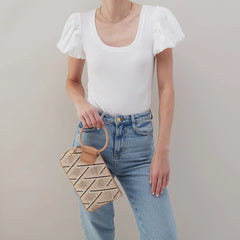 HOBO Sable Wristlet- Cream Raffia