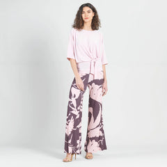 Clara Sun Woo Floral Stem Palazzo Pant