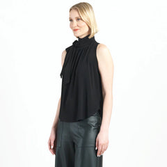 Clara Sun Woo Mock Neck-Tie Top