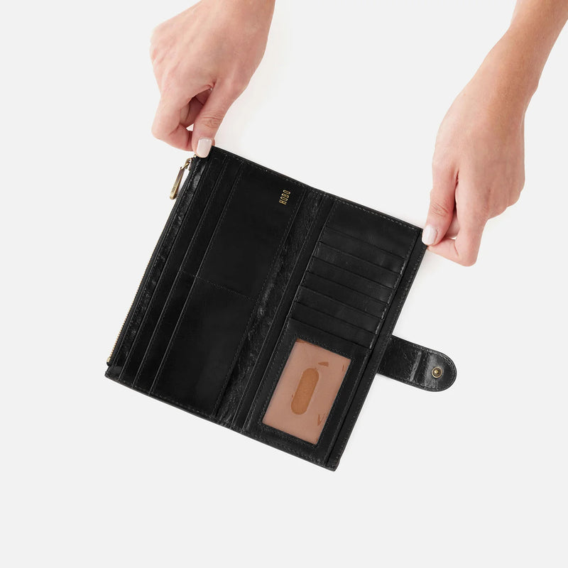 HOBO Dunn Continental Wallet- Black