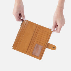 HOBO Dunn Continental Wallet- Natural