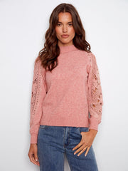 Charlie B. Primrose Crochet Sleeve Mock