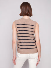 Charlie B. Striped Crew Neck Sweater Vest