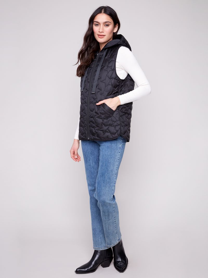 Charlie B. Embroidered Stars Puffer Vest