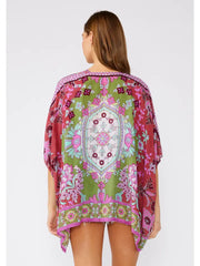 Floral Border Kimono