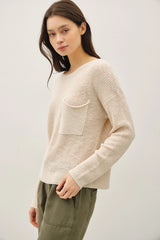 Lightweight Knit Pocket Sweater- 3 Colors