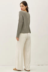 Lightweight Knit Pocket Sweater- 3 Colors