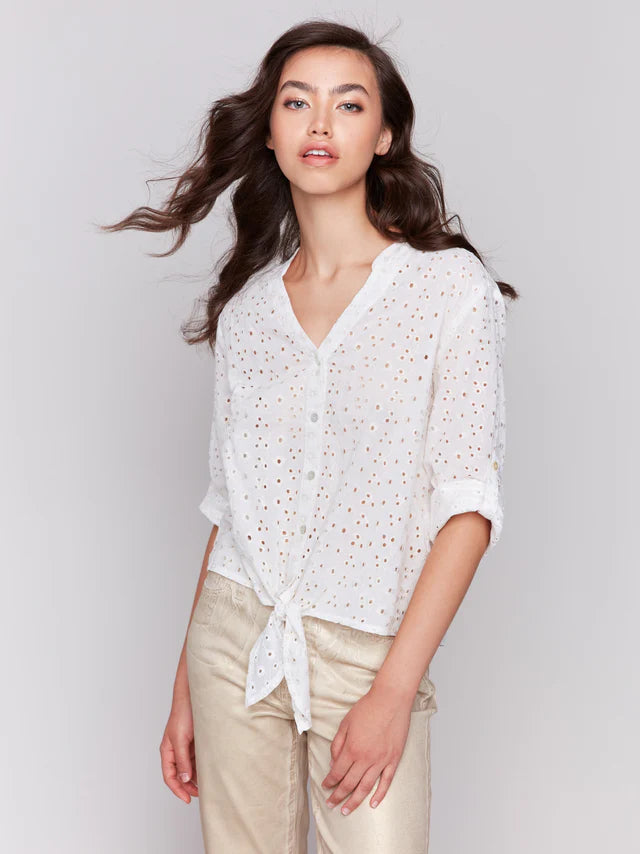 Delphinium Eyelet Top
