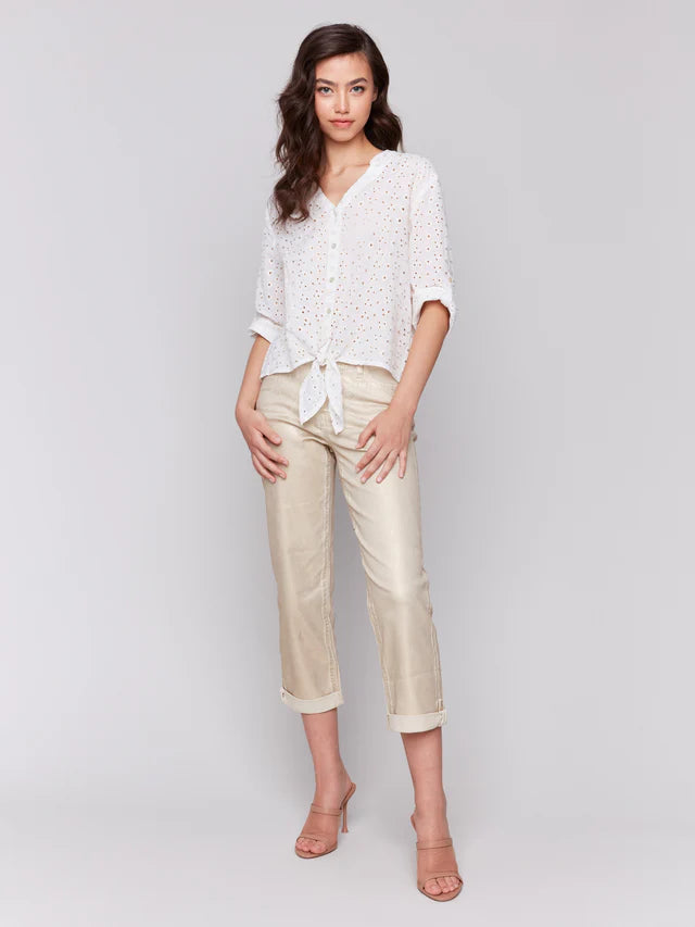 Delphinium Eyelet Top