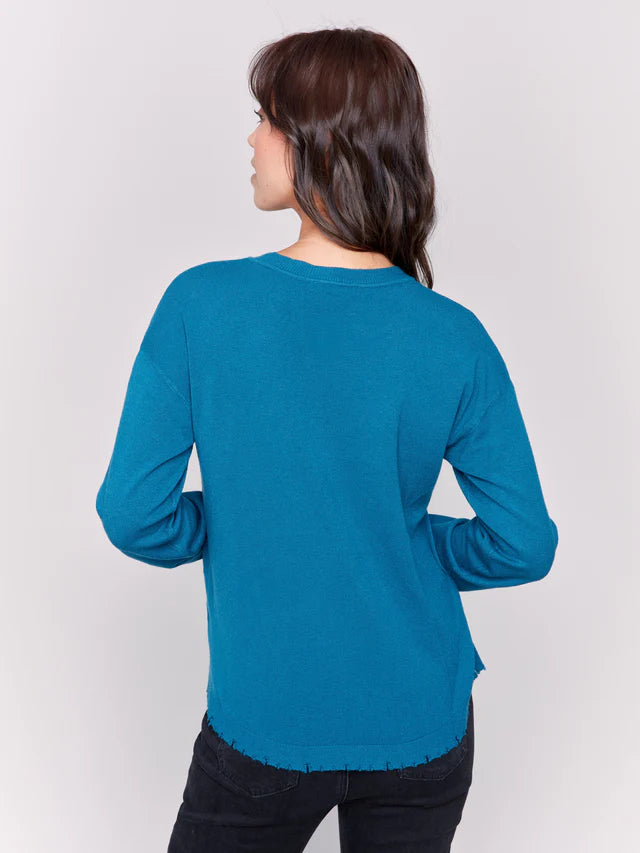 Charlie B. Frayed Edge Sweater