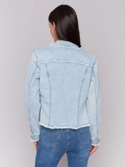 Charlie B. Stretch Denim Fringe Jacket- 2 Colors
