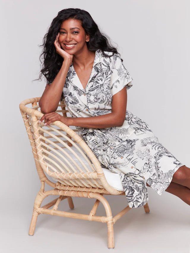 Charlie B. Linen Blend Shirtdress