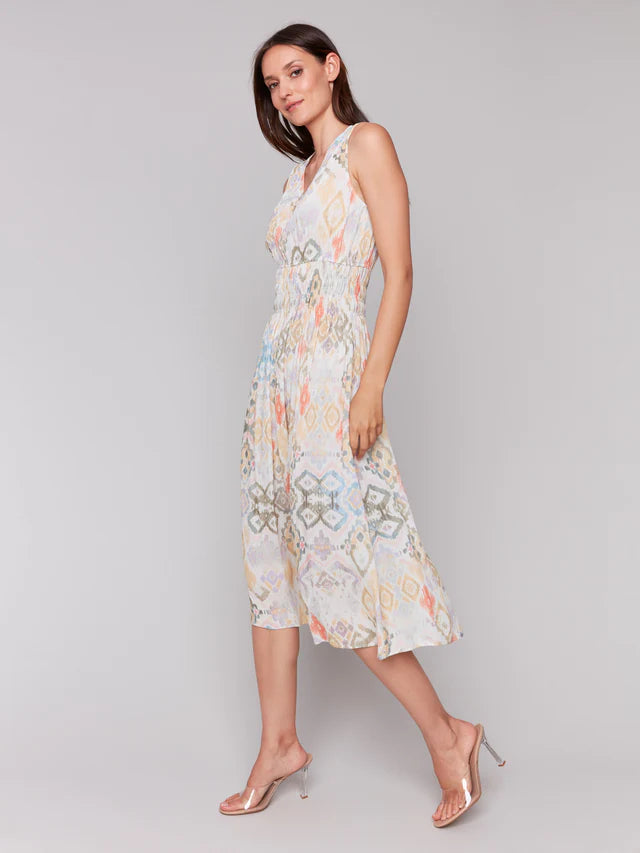 Charlie B. Empire Waist Print Dress- Lemonade