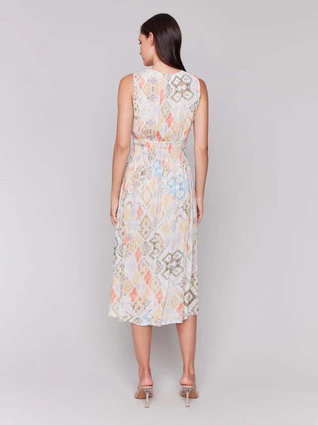 Charlie B. Empire Waist Print Dress- Lemonade