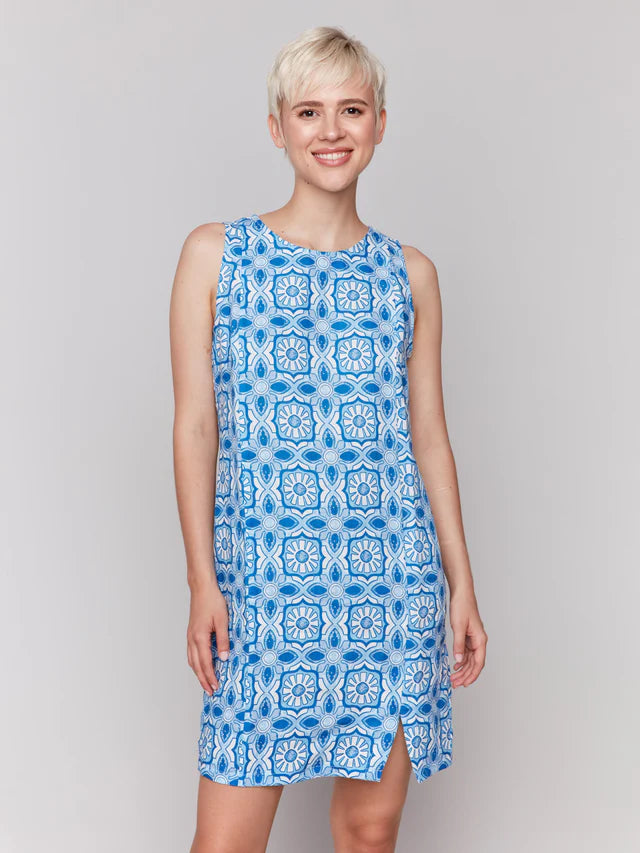 Charlie B. Print Linen Blend Tank Dress- 2 Prints