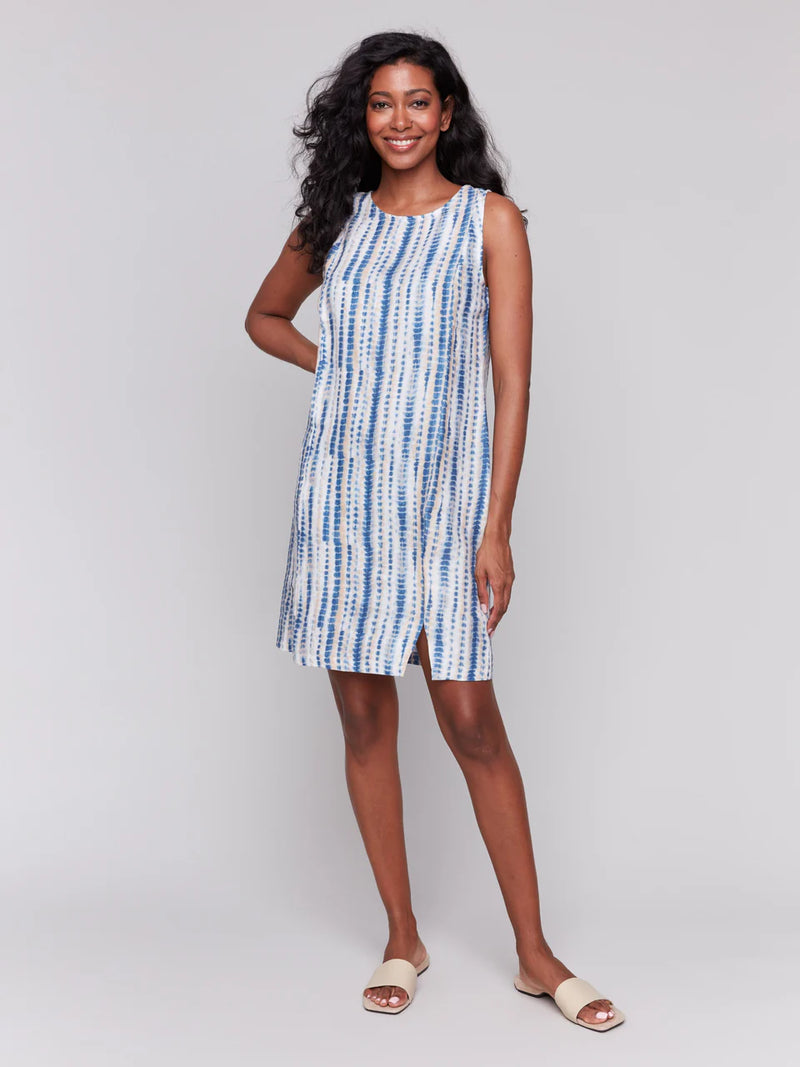 Charlie B. Print Linen Blend Tank Dress- 2 Prints