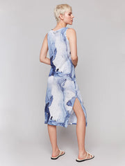 Charlie B. Print Linen Blend Dress- Ink