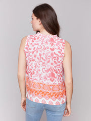Charlie B. Print Ruffle Neck Tank- 3 Prints!