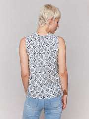 Charlie B. Print Ruffle Neck Tank- 3 Prints!