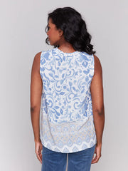 Charlie B. Print Ruffle Neck Tank- 3 Prints!