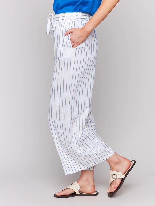 Charlie B. Striped Linen Pant
