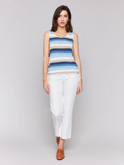 Charlie B. Hand-Knit Sleeveless Crotchet Top- 2 Colors!