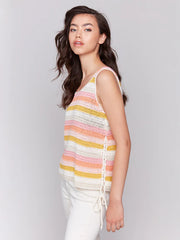 Charlie B. Hand-Knit Sleeveless Crotchet Top- 2 Colors!