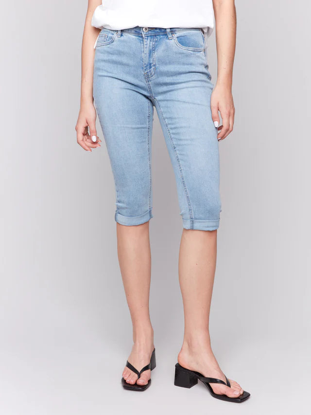 Charlie B. Denim Pedal Pusher- 2 Colors!