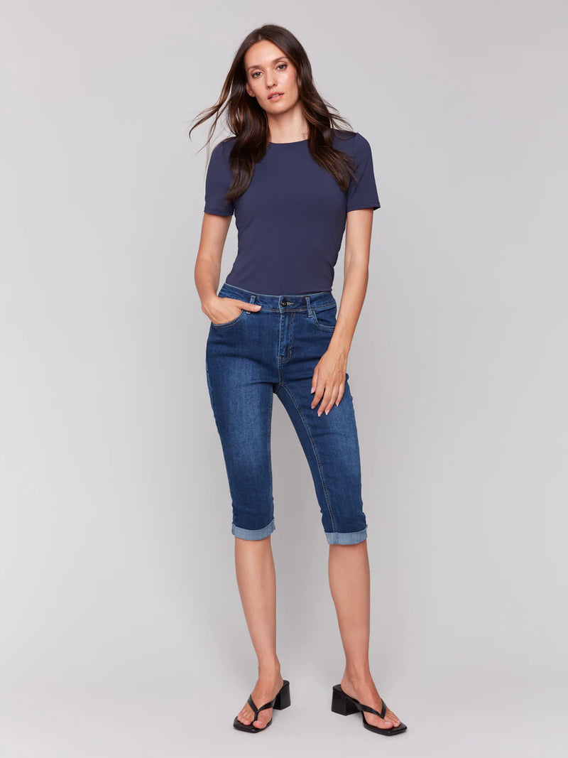 Charlie B. Denim Pedal Pusher- 2 Colors!