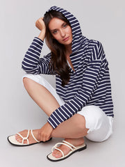 Charlie B. Striped Terry Hoodie