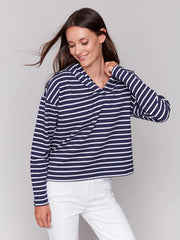 Charlie B. Striped Terry Hoodie