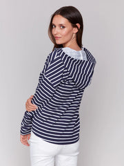 Charlie B. Striped Terry Hoodie