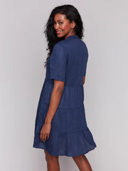 Charlie B. Tiered Linen Blend Dress