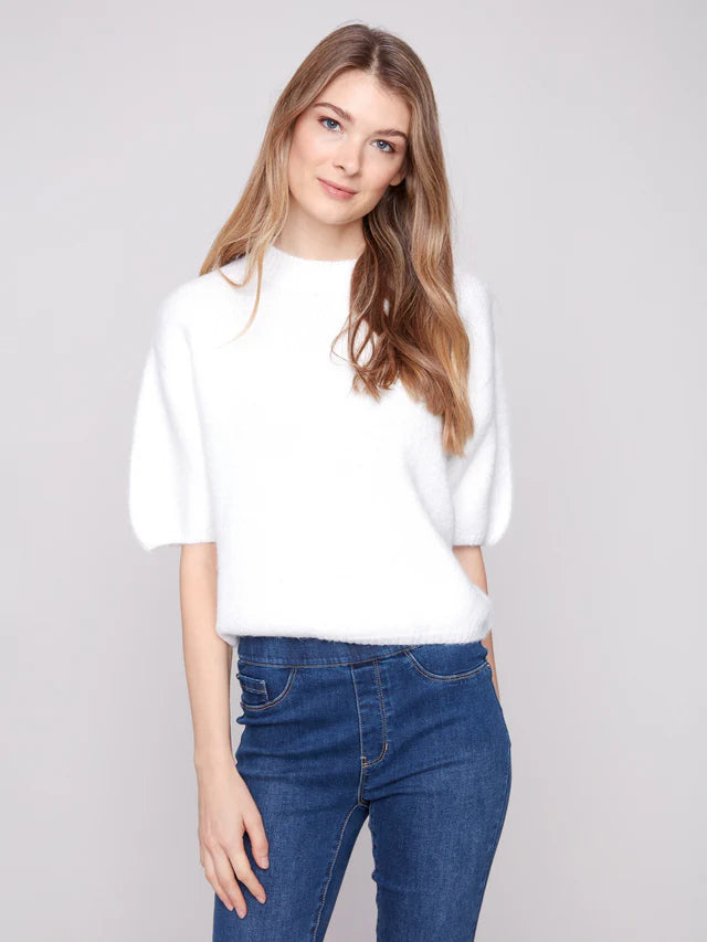 Charlie B. Balloon Sleve Sweater- Multiple Colors