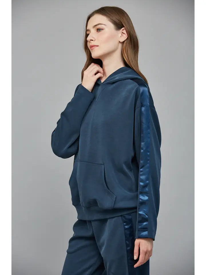 FATE Satin Trim Hoodie