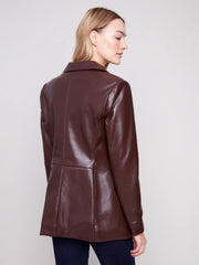 Charlie B. Faux Leather Blazer- 2 Colors
