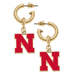 Nebraska Cornhuskers Enamel Drop Earring