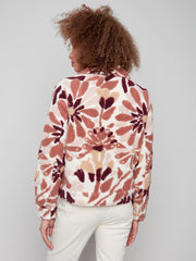 Charlie B. Short Boucle Jacket- Cabernet