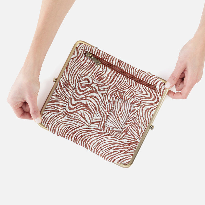 HOBO Lauren Printed Clutch-Wallet- Ginger Zebra