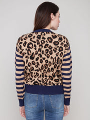 Charlie B. Leopard & Stripes Sweater