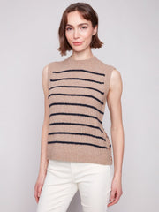 Charlie B. Striped Crew Neck Sweater Vest