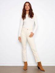Charlie B, Twill Bootcut- Natural