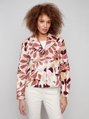 Charlie B. Short Boucle Jacket- Cabernet