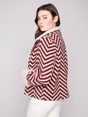 Charlie B. Chevron Boucle Jacket