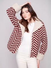 Charlie B. Chevron Boucle Jacket